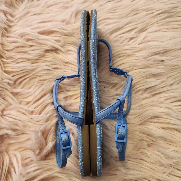 Tory Burch ocean breeze Emmy Thong flat sandal embroidered Sz 6